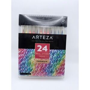 Arteza 24 Real Brush Pens Premium Water Based Ink Watercolor Markers Set